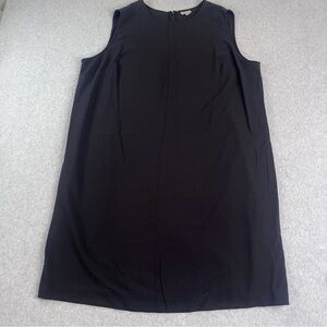 J. Jill Sleeveless Midi Dress Black Crewneck Workwear Office Cocktail Stretch 22